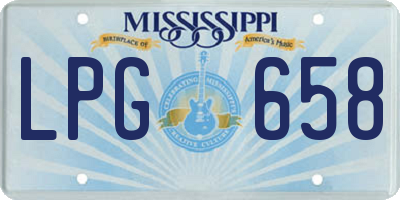 MS license plate LPG658