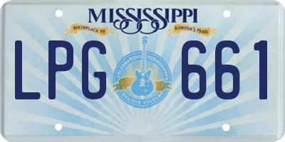 MS license plate LPG661