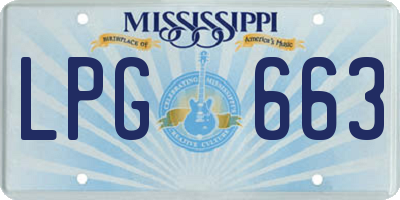 MS license plate LPG663
