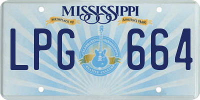 MS license plate LPG664