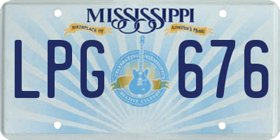 MS license plate LPG676