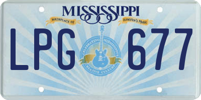 MS license plate LPG677