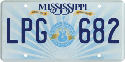 MS license plate LPG682