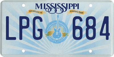 MS license plate LPG684