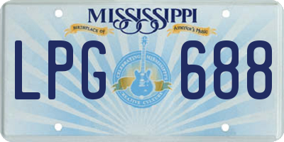 MS license plate LPG688