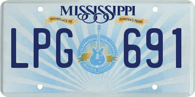 MS license plate LPG691