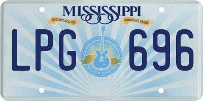 MS license plate LPG696