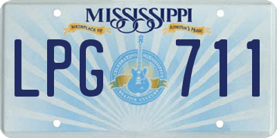 MS license plate LPG711