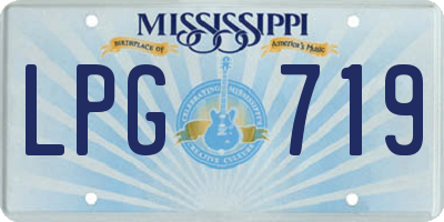 MS license plate LPG719