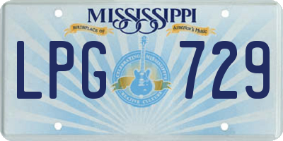MS license plate LPG729