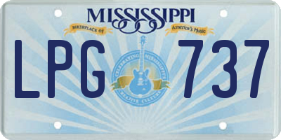 MS license plate LPG737