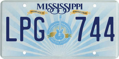 MS license plate LPG744