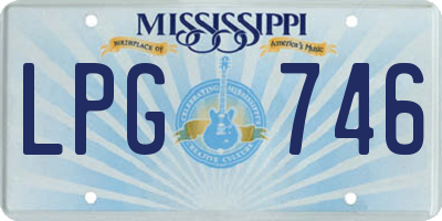 MS license plate LPG746