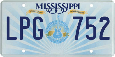 MS license plate LPG752