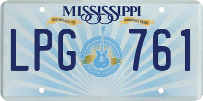 MS license plate LPG761