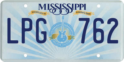 MS license plate LPG762
