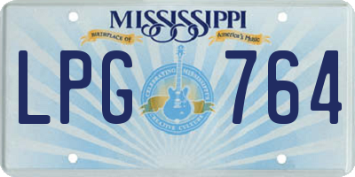 MS license plate LPG764