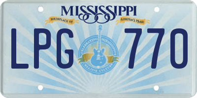 MS license plate LPG770