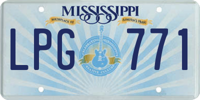 MS license plate LPG771