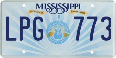 MS license plate LPG773