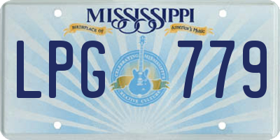 MS license plate LPG779