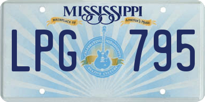 MS license plate LPG795