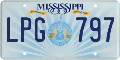 MS license plate LPG797