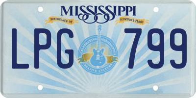 MS license plate LPG799