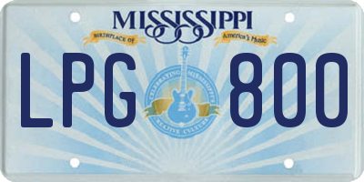 MS license plate LPG800