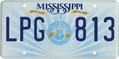 MS license plate LPG813