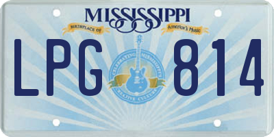 MS license plate LPG814