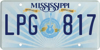MS license plate LPG817