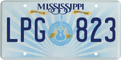MS license plate LPG823