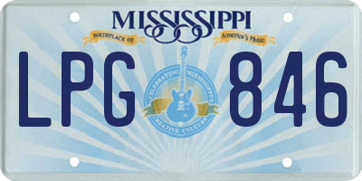 MS license plate LPG846