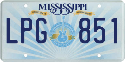 MS license plate LPG851