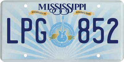 MS license plate LPG852