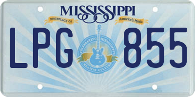 MS license plate LPG855