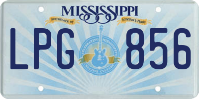 MS license plate LPG856