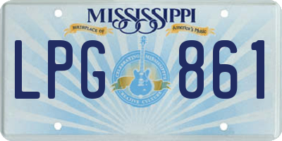 MS license plate LPG861