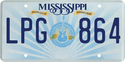 MS license plate LPG864