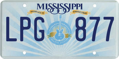 MS license plate LPG877