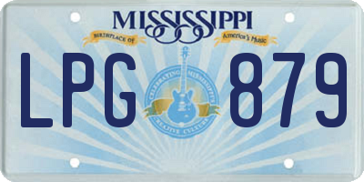 MS license plate LPG879