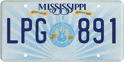 MS license plate LPG891