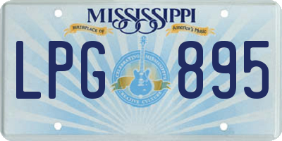 MS license plate LPG895