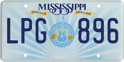 MS license plate LPG896
