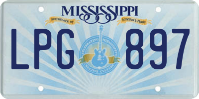 MS license plate LPG897