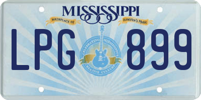MS license plate LPG899