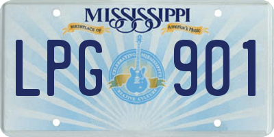 MS license plate LPG901