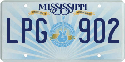 MS license plate LPG902