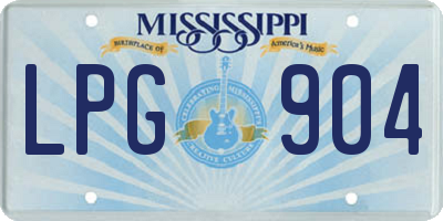 MS license plate LPG904